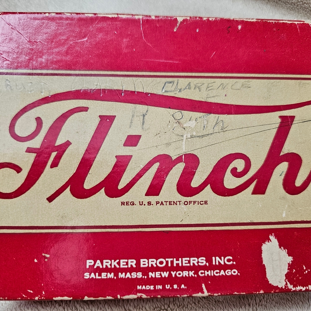 Vintage Parker Brothers Flinch Card Game in the Box With Instructions